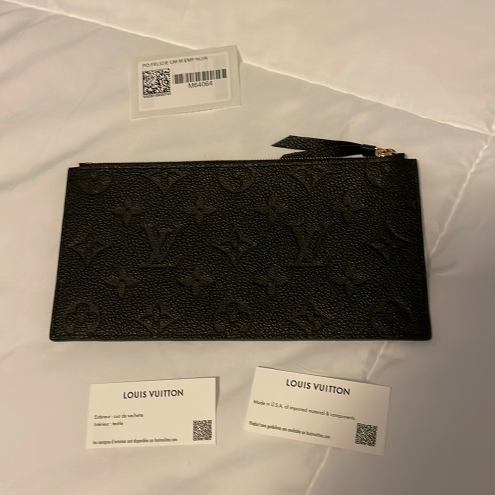 Louis Vuitton Felicie Empriente Noir zippered case